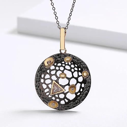 Collier punk pour femmes chaîne bicolore noire solution pour un style unique - 3