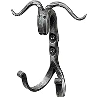 ARTIZANSTORE Vintage Style Hand Forged Wall Mounted Hook for Home and Office Coat Hanging Black Antique Designer Wall Hook Decorative Gift (Dragon Double Hook)