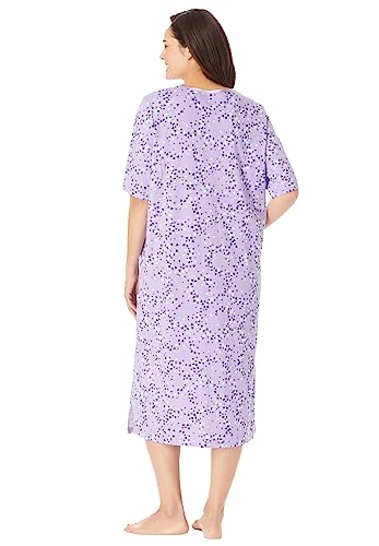 Dreams & Co. Women's Plus Size Long Tagless Sleepshirt - 3X/4X, Multi Stripe Multicolored #TOP2