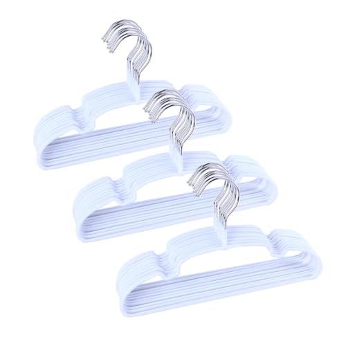 haweeli Lot de 30 cintres en métal avec revêtement en caoutchouc mat pour vêtements de bébé, tout-petits et enfants (30 cm)