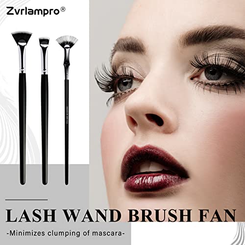 Fan Mascara Brushes, 3Pcs Eyelash Brush, Eyebrow Brush Lash Wand For Lashes, Facial Fan Brush For Eyelash Clumping. (Fan Brush) #TOP4