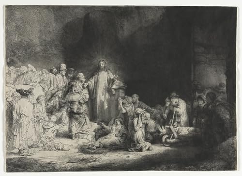 Tableau l'estampe des cent florins de Rembrandt pour salon