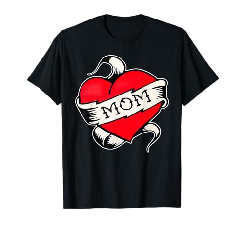 Mom Heart Traditional Old School Tattoo Flash T-Shirt