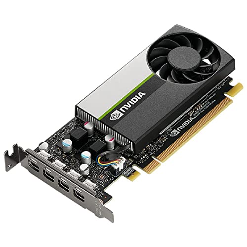 PNY NVIDIA T1000 8GB Professionelle Grafikkarte 8GB GDDR6 PCI Express 3.0 x16, Single Slot, 4X Mini-DisplayPort, 8K Support, Ultraleiser aktiver Lüfter, Schwarz