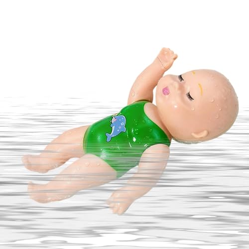 Juguetes para el baño, linda muñeca suave impermeable de cuerda - Lindos juguetes de baño de natación | para interior bañera piscina baño agua niñas niños familia hogar