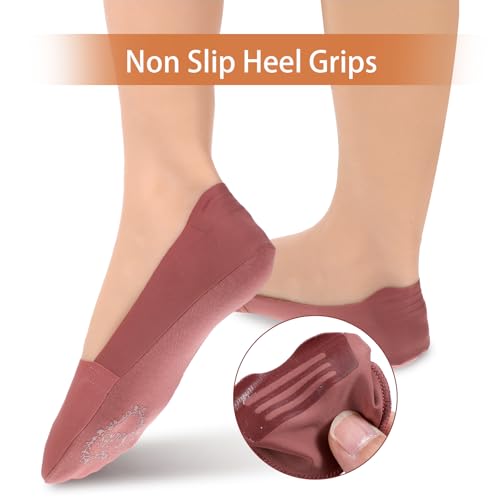 6 Pairs No Show Socks for Women Liner Invisible Socks Non Slip Low Cut Thin Silky Dress Footies Boat Sock for Loafers Flats Sneakers4