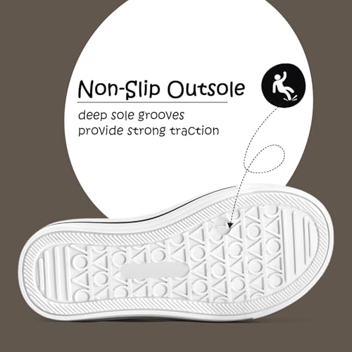 Image of K KomForme Toddler Shoes, Hook & Loop Canvas Sneakers for Boys and Girls | Slip-on, Lightweight, Comfortable