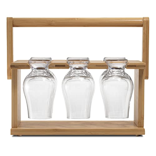 Cairncaddy Bamboo Whiskey Glass Holder - Carrier And Drying Rack For Whisky Tasting Glassware #TOP2
