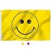 Anley Fly Breeze 3x5 Foot Yellow Smiley Face Flag - Vivid Color and UV Fade Resistant - Canvas Header and Double Stitched - Happy Face Flags Polyester with Brass Grommets 3 X 5 Ft