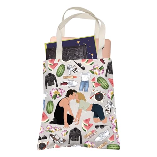 LEVLO 90s Movie Romantic Comedy Shopping Bag Millennial Birthday Watermelon Valentine Tote Bag Dance...
