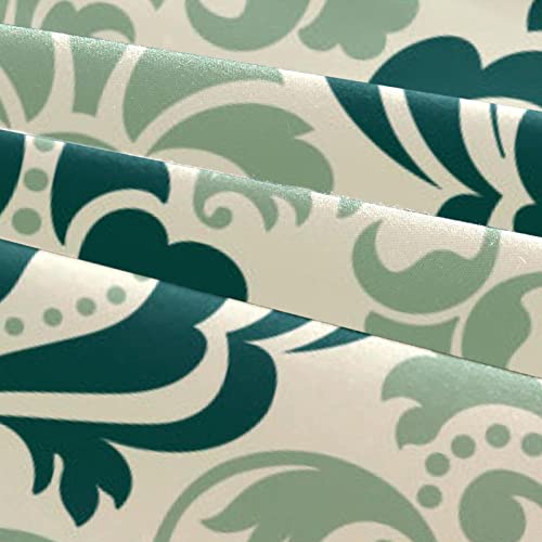 Parure de lit vert motif damassé housse de couette douce et taies d'oreiller - 6