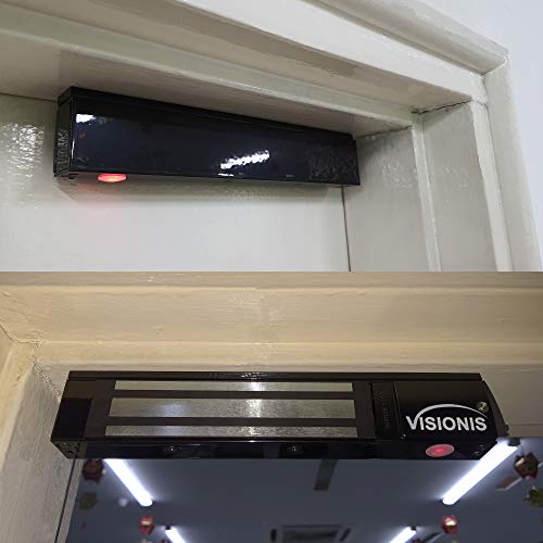 Visionis VS-VISML300LED-BL Indoor 300lbs Black Electromagnetic Lock with LED Sensor for Door Access Control by Visionis - Image 6