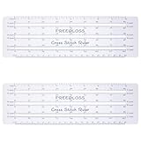 FREEBLOSS 2 règle de Point de Croix Comptée Outil de Mesure en Plastique pour Compter les Points de Tissu 6 x 9.8