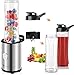 Personal Blender Smoothies Maker with 2 x 600ml Tritan Blending Bottles for Smoothie, Milkshake, Fruit Vegetables Drinks,350W