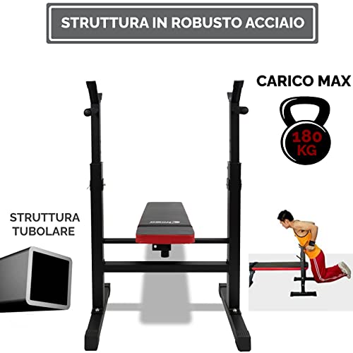 Gewichtsbank mit Ständer, Hantelbank, faltbar, verstellbar, multifunktional, Rack Weight Bench zum Gewichtheben