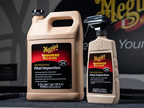 Meguiar’s M3401 Mirror Glaze Final Inspection Detailing Spray Lackschnellreiniger, 3,78L