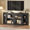 Mesa consola larga de 70.9", moderna con estantes | Mesa consola arqueada para entrada, sala de estar, negro 8