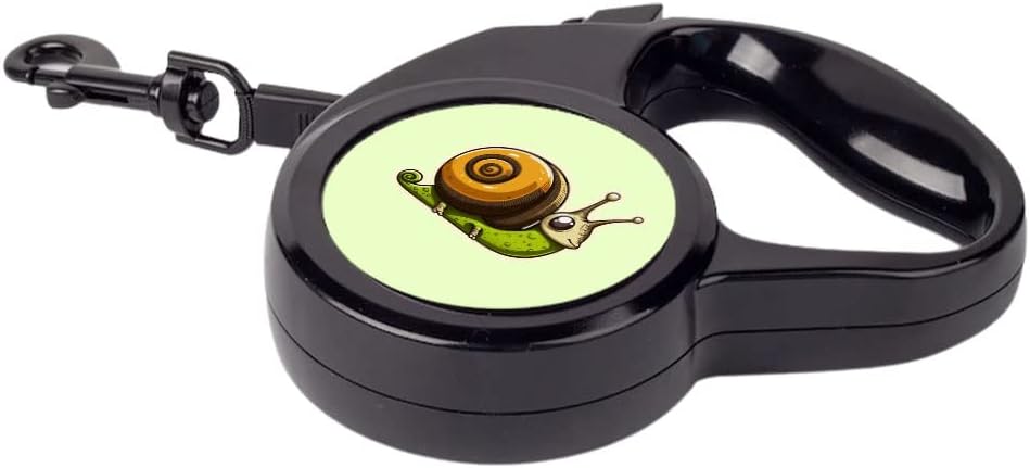 Snail Illustration Retractable Pet Leash - Cute Kawaii Leash - Funny Dog Leash - 118 inches