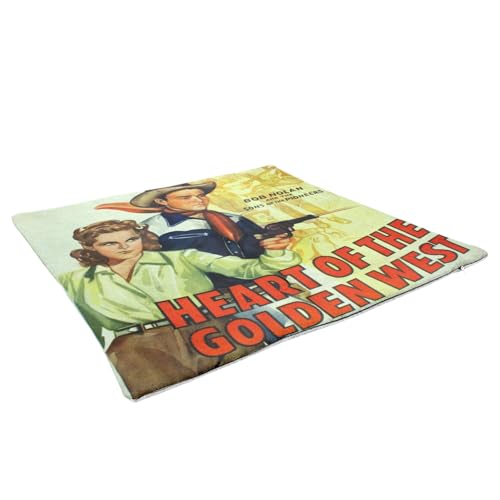 Coussin de luxe similicuir blanc affiche de cinéma vintage - 3