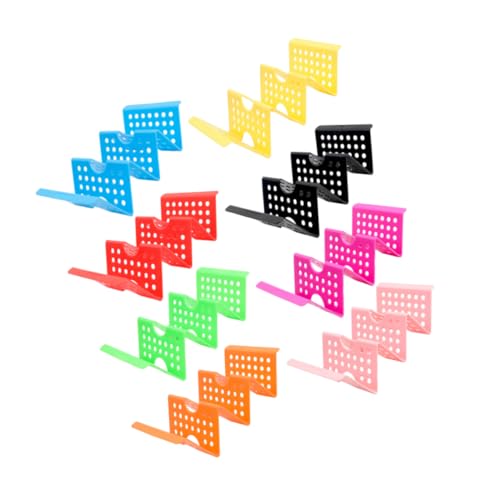 STOBAZA 8pcs Taco Serving Organizer Set Vibrant Color W Shaped Taco Holders for Tortillas and Pancakes Space Saving Dishwasher Safe for Kitchen and Party Use