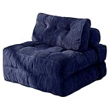 DIMENSIONS PARFAITES : Canapé-lit plié (mode canapé) : 33,5 pouces de long x 33,5 pouces de large x 15,7 pouces de haut (s'adapte parfaitement aux coins) ;Déplié (mode lit) : 74,8 pouces de long x 33,5 pouces de large x 8 pouces de haut (suffisant pour qu'une seule personne se repose)