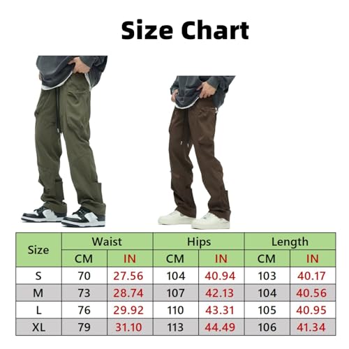 Men's Casual Loose Fit Y2K Cargo Pants Drawstring Vintage Hiking Joggers Sweatpants3