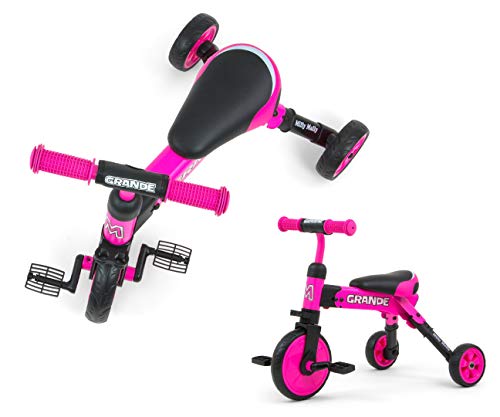 Dreirad Laufrad für Kinder 2in1 Grande Milly Mally, rosa – Bild 8