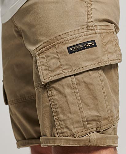 Superdry Para Hombre. M7110300A Pantalones Cortos Cargo De AlgodóN OrgáNico Core MarróN (30), Casual, Sostenible - 4