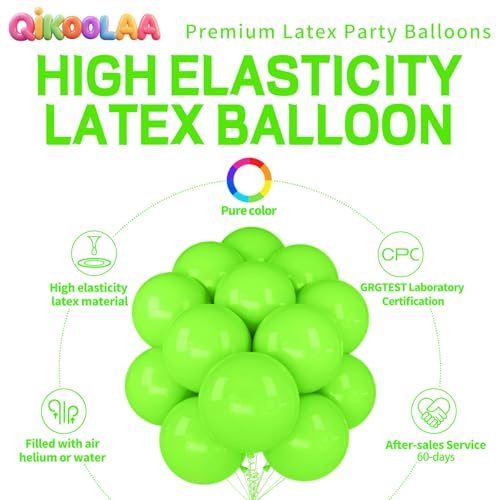 Image of 32Pcs Light Green Big Balloons 18 Inch, Green Round Large Latex Party Balloons for Birthday Wedding Decorations.