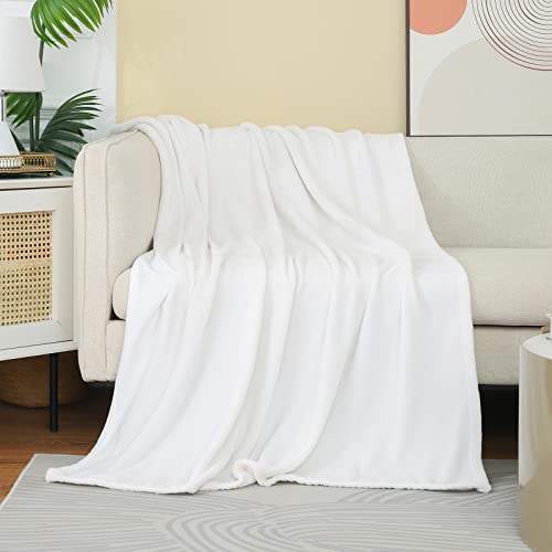 Image of Christmas White Throw Blanket,Super Soft Cozy Blanket for Couch Sofa Bed.Plush Microfiber Blanket Lightweight,50x60 Inch
