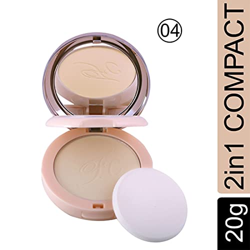 Image of FASHION COLOUR Oil Control Nude Makeover 2 in 1 Powder | With Mirror and Powder Puff | Oil and Sweat Control | Long Lasting Compact Powder | Comes In 6 Variants | Shade 04