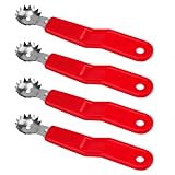 4st Tomaten Erdbeer Entkerner, Erdbeerentkerner Stielentferner Obst- und Gemüse Entkerner mit Ergonomischen Griffen Küchenhelfer für Erdbeeren Tomaten