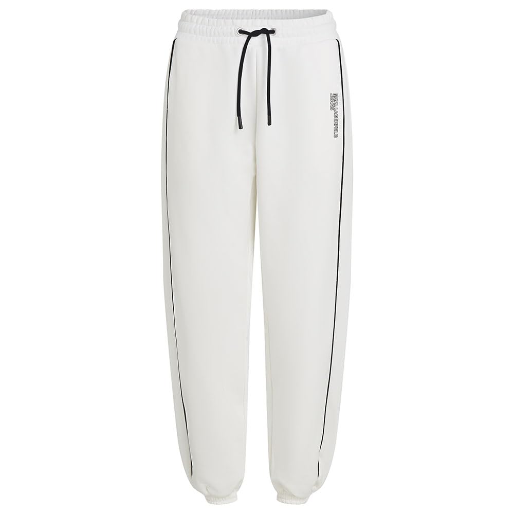 KARL LAGERFELD JEANS Women Piping Sweat Pant White M