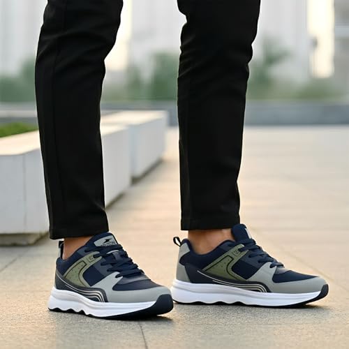 Image of BRUTON Jogex-622 Men's Running Shoes | Lightweight Sports Shoes for Men | Comfortable Walking Jogging Gym Shoes | Breathable Lace-Up Training Footwear