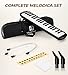 Vangoa 37 Key Melodica Musical Instrument Soprano Melodica Air Piano Keyboard with Carrying Bag, 2 Mouthpieces, Wipe Cloth, Key Stickers, Black