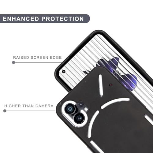 Image of SPRIG Compatible with Nothing Premium 1 Premium FlexTone (TPU) Back Cover Drop Tested Shock Proof Mobile Case for Men, Women, Boys and Girls with Camera Protection (Black)