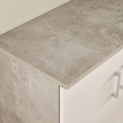 هوم بوكس خزانة احذية من باتارا مكونة من 16 زوج مع 3 ابواب مقاس 33 × 90 × 90 سم لون ابيض/رمادي