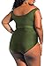 Sovoyontee Women Army Green Plus Size Ruffle Flounced High Waisted Swimsuits Swimwear 3XL 18