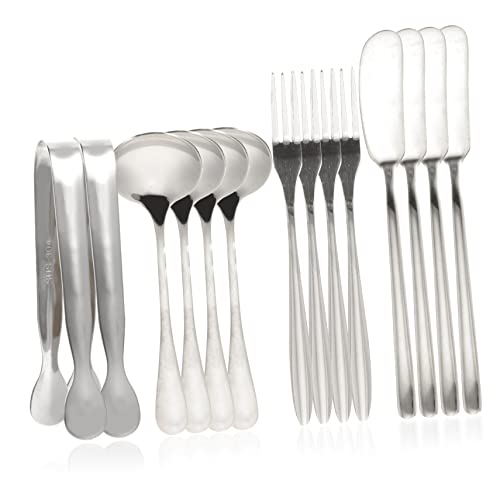 CIYODO Easy-clean Cheese Knife Butter Spreader Set Serving Dessert Spoons Stainless Steel Kitchen Tools Ergonomic Design