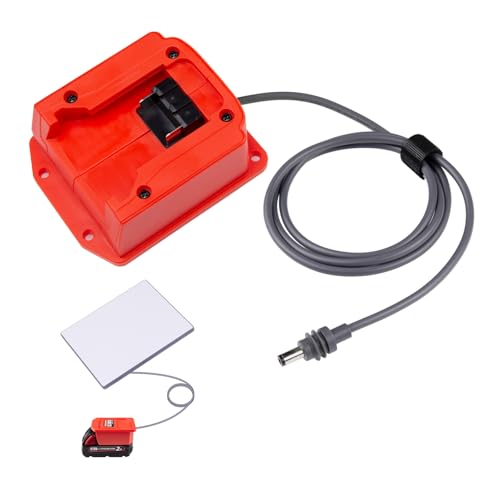 Steinwhale Battery Powered Charger for Starlink Mini Compatible with Milwaukee Batteries, 60W 20V/3A Output, Built-in 3.2FT Waterproof DC Cable, Lightweight and Portable for Outdoor and Emergency Use