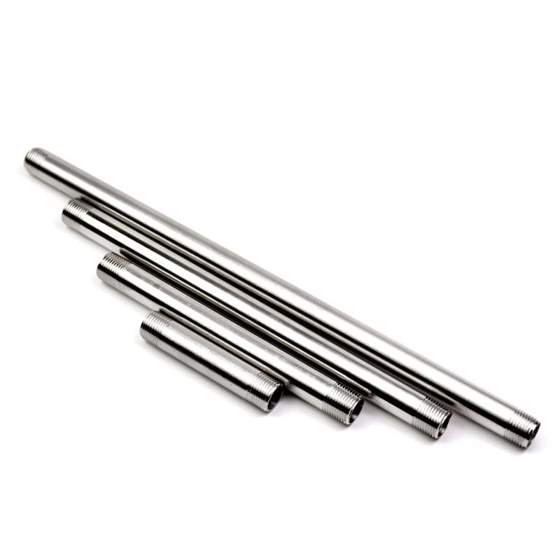 1/8" 1/4" 1/2" 3/4" 1" Filettatura maschio uguale 100mm 150mm 200mm 300mm 400mm Raccordo tubo di estensione 304 Connettore in acciaio inox 400mm, 1"