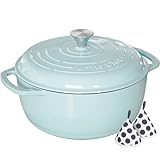 【Airtight Lid Locks In Freshness & Flavor】Experience the magic of this Dutch oven with lid, precision-engineered to create a tight seal. It locks in moisture and essential nutrients, delivering richer flavor and incredibly tender, juicy results in ev...