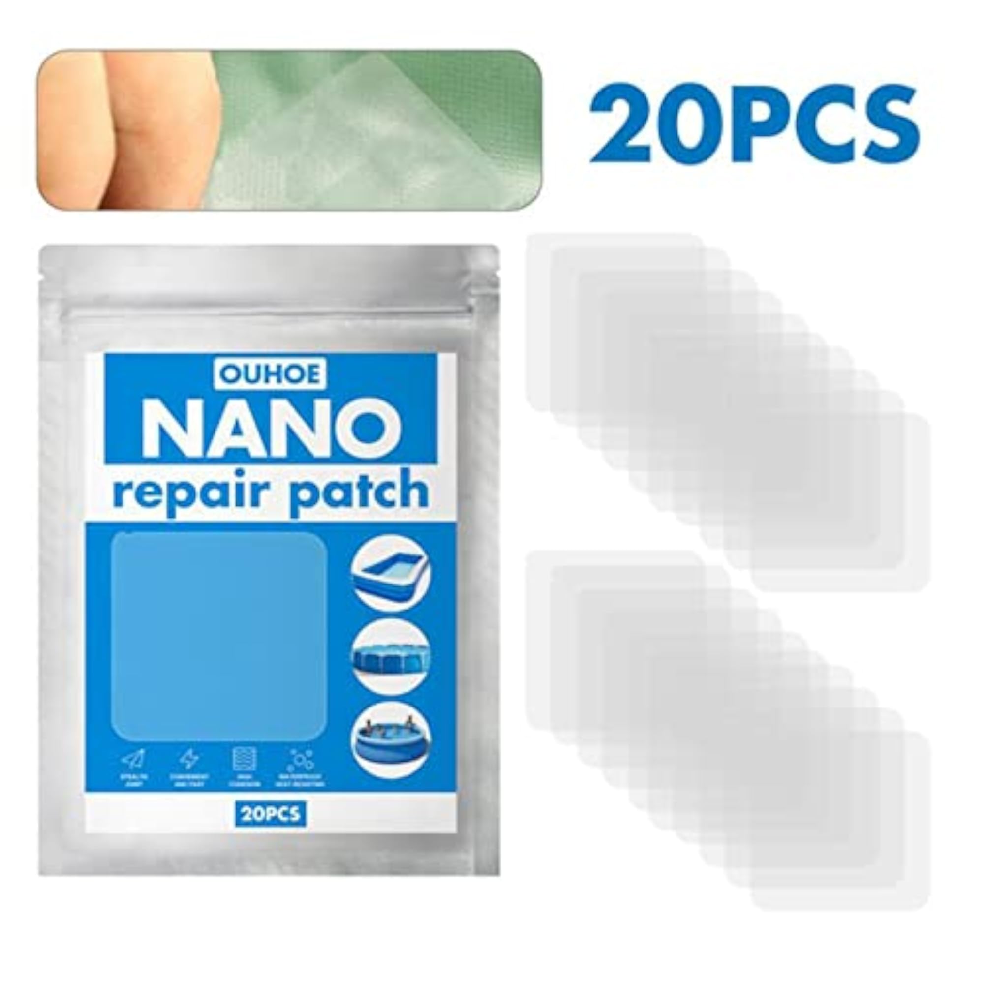 Waterproof Pool Repair Patch Kits, 20pcs