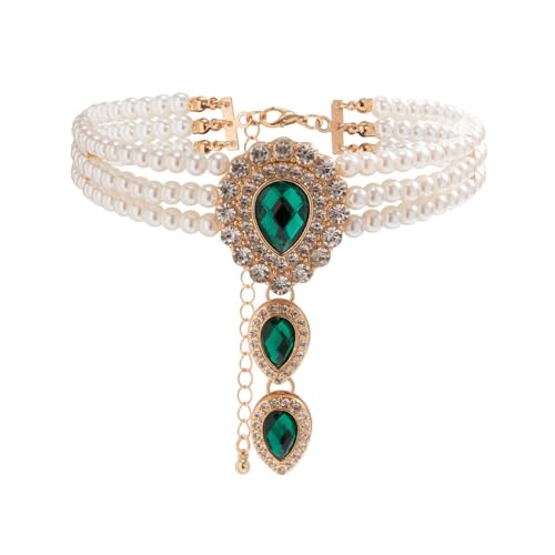 Carufin Vintage Perles Collier et Bracelet Mariée - Bijoux de Mariée avec Cristal - Accessoires...