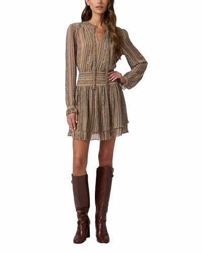 Paige Women's Nantes Dress, Brown Multi, 4