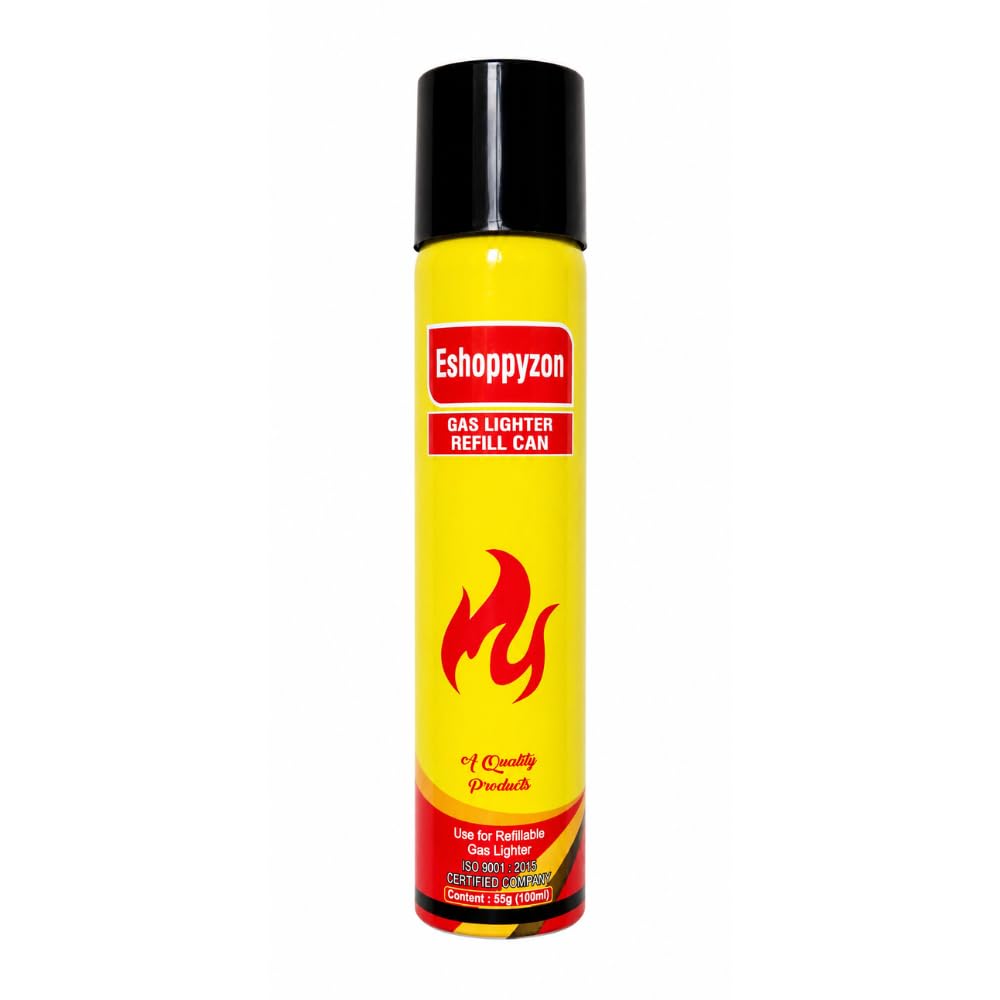 Aluminum Gas Lighter Refill Can,100 ML | Butane Fuel Gas Canister for All Type of Refillable Lighter | Gas Refiller for Kitchen, Cigarette, Smoking & BBQ Lighter (1 Bottle)-image-20