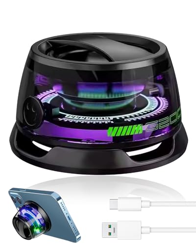 Altavoz magnético Bluetooth G200 multifuncional portátil con soporte para teléfono, mini altavoz inalámbrico con luz de color multiRGB 6 horas de reproducción, accesorios de viaje al aire libre para