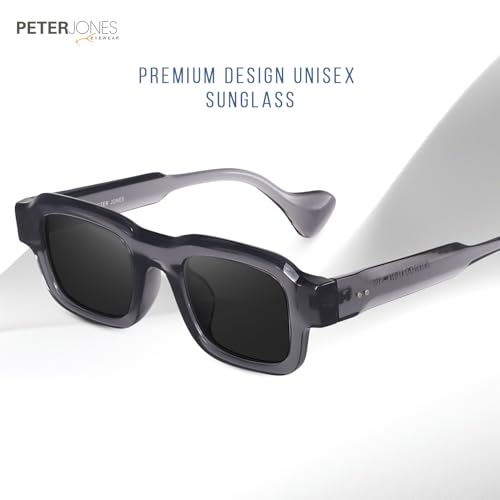 Image of Peter Jones Lenses Unisex Broad Frame Square UV /UB Protected Non-Polarized Sunglasses Medium (3809)