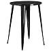 Flash Furniture 30'' Round Black Metal Indoor-Outdoor Bar Height Table, CH-51090-40-BK-GG