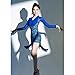 Yhhsgscr Tassel Latin Dance Dress Cha Cha Training Outfit Dancewear for Rumba Samba Women's Long Sleeve Ballroom Clothing,Blue,M